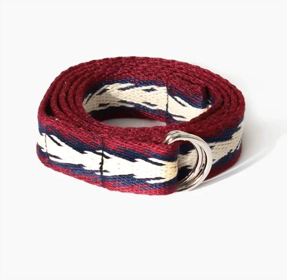 NEW XIRENA women's supermoon webbed belt in maroon and indigo